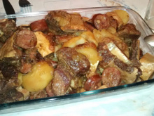 Costela bovina na panela de pressão com linguiça calabresa e bacon
