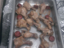 Coxinhas de frango com linguiça