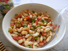 Salada de feijão branco