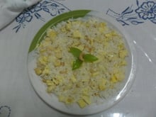 Arroz com mussarela e champignons