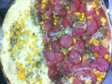 Pizza folhada crocante