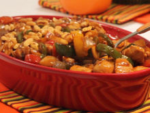 Esse é o meu jantar rápido favorito quando eu não quero gastar tempo na cozinha na segunda-feira à noite: receita de frango xadrez