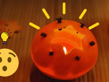 Truque simples, engenhoso e econômico com laranjas para criar pontos de luz e ambiente cheiroso no happy hour da sua casa