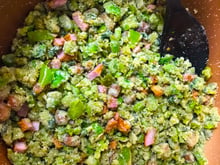 Farofa de jiló com bacon