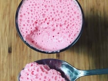 Mousse diet de morango 