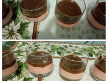 Mousse de suco em pó com ganache