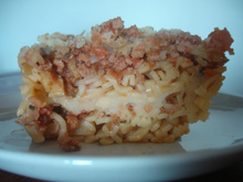 Talharim à bolonhesa vegetariano de forno