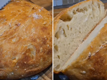 Descobri um jeito simples de fazer pão italiano caseiro com textura de padaria