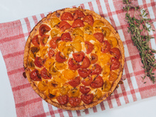 Quiche de bacalhau com alho poró