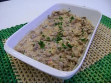 Isca de carne com abacaxi