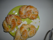 Pretzel de leite condensado e coco