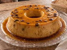 Pudim de passas ao rum tradicional igual a receita da avó