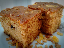 Bolo de aveia com granola