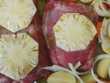 Costela de porco com abacaxi