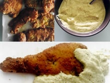 Filé de peixe empanado com ervas e molho tártaro especial