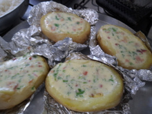 Batata assada com bacon