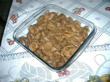 Moela de frango acebolada