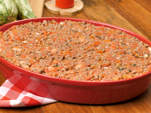 Lasanha de abobrinha com carne moída