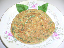 Omelete de espinafre e queijo