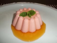 Flan de beterraba com coco