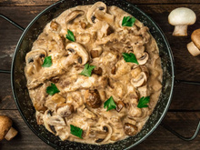 Estrogonofe de cogumelos (vegetariano)