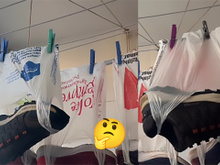 Descobri o melhor jeito de secar tênis (muito simples!): "A água escorre toda e assim eles não ocupam a lavanderia ou a soleira da janela"