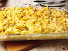 Penne com salmão ao molho branco