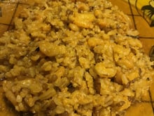 Arroz 7 grãos e camarões