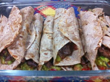 Burritos com Guacamole e Carne