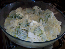 Couve-flor e brócolis gratinados