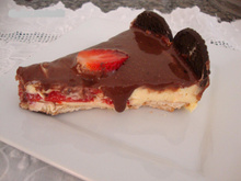 Torta de biscoito com morango