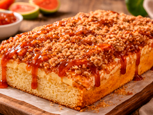 Cuca de goiabada cremosa: massa que derrete na boca e a farofa mais crocante que você já viu!