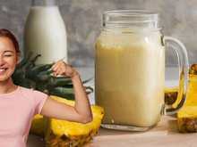 Para ficar mais forte e ganhar massa: aprendi como fazer o shake proteico mais delicioso da academia (com abacaxi e aveia!)