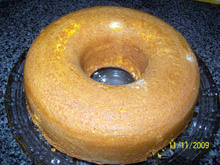 Bolo de cenoura com suco de laranja