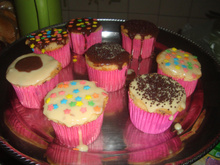 Cupcake de três sabores da Manu