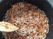 Arroz com macarrão cabelo de anjo