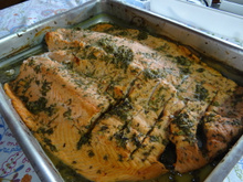 Salmão Inteiro com ervas