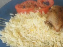 Arroz refogado com cenoura e batatinha