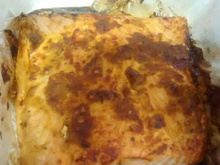 Filé salmão com crosta de mel e mostarda