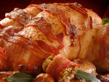 Peru com molho dourado