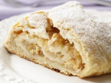 Strudel de maçã e chocolate