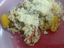 Risoto de salame na cerveja da Jana