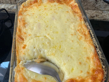 Purê recheado da Michel