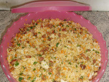 Arroz farofa divino para churrasco