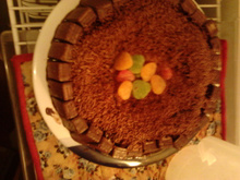 Bolo de chocolate decorado