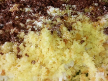 Cuca de leite em pó com coco ralado