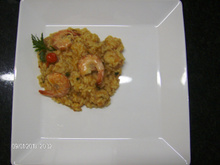 Risoto de camarão