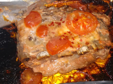 Costelinha de porco assada no forno