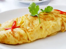 Omelete com recheio cremoso