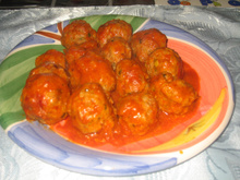 Almôndegas de peru ou frango